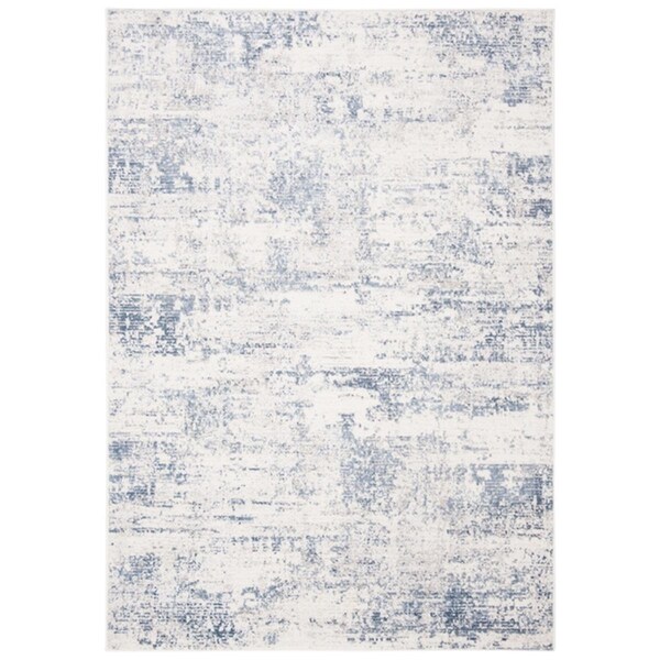 Safavieh 4 x 6 ft. Amelia Rectangle Power Loomed Area RugIvory & Blue ALA700A-4 - main